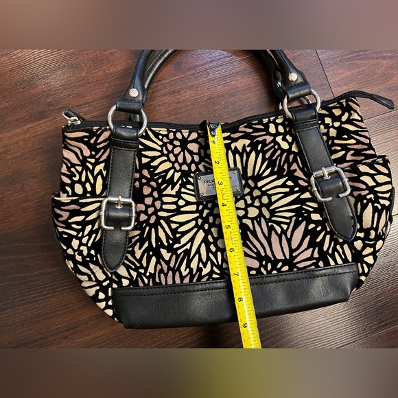 Relic by Fossil floral satchel tote, black cream and taupe - Picture 10 of 13